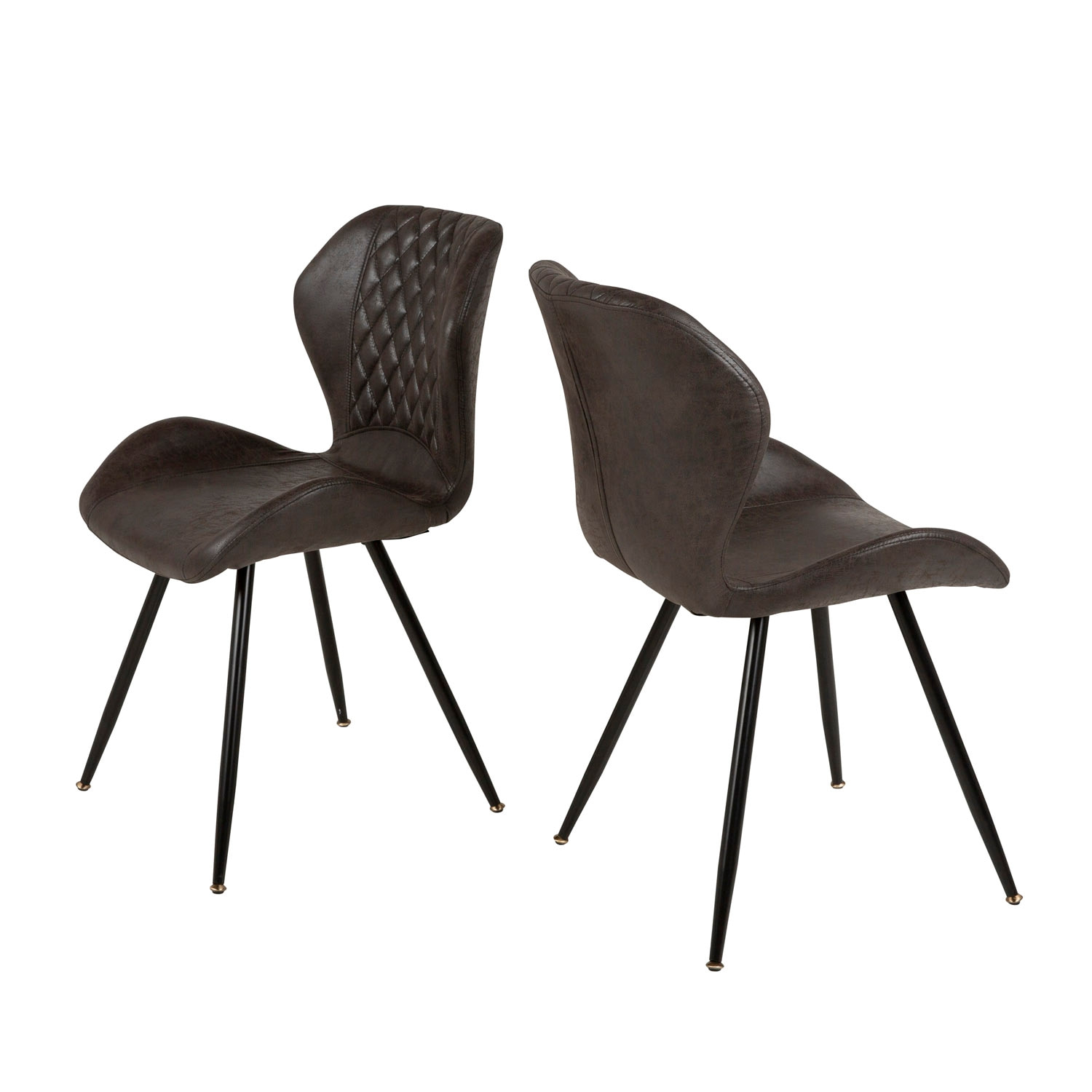 CANETT Marie spisebordsstol - polyester og sort stål