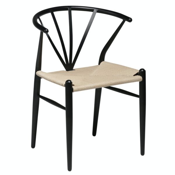 Delta, Spisebordsstol, Y-stol by DAN-FORM Denmark (H: 78 cm. B: 53 cm., Sort/Beige)