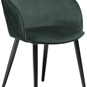 Dual, Spisebordsstol, Fløjl by DAN-FORM Denmark (H: 80 cm. B: 57 cm., Grøn/Sort)