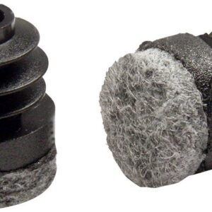 Filtsko til spisebordsstole, rør, 4 stk. by Guardian Protection (D: 0.9 cm., Sort)