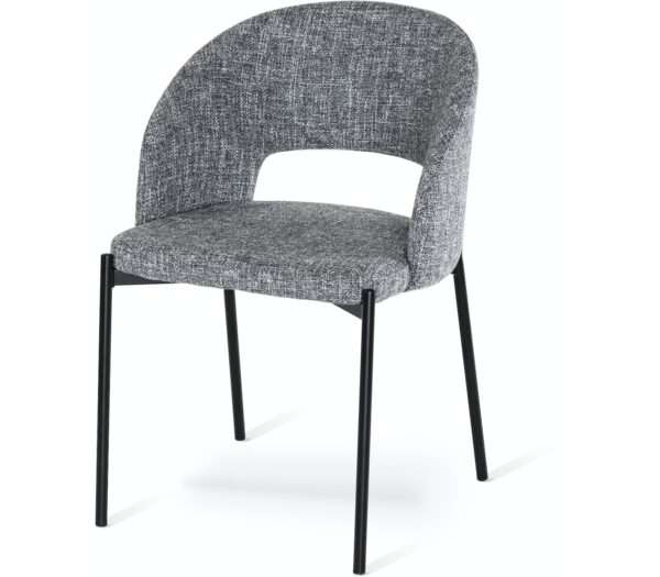 GAP, Spisebordsstol, Stof, Metal by Torkelson (H: 78 cm. x B: 52 cm. x L: 55 cm., Grå/Sort)