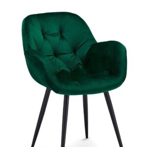 Gifford, Spisebordsstol med armlæn by Raymond & Hallmark (H: 88 cm. B: 66 cm. L: 64 cm., Grøn)