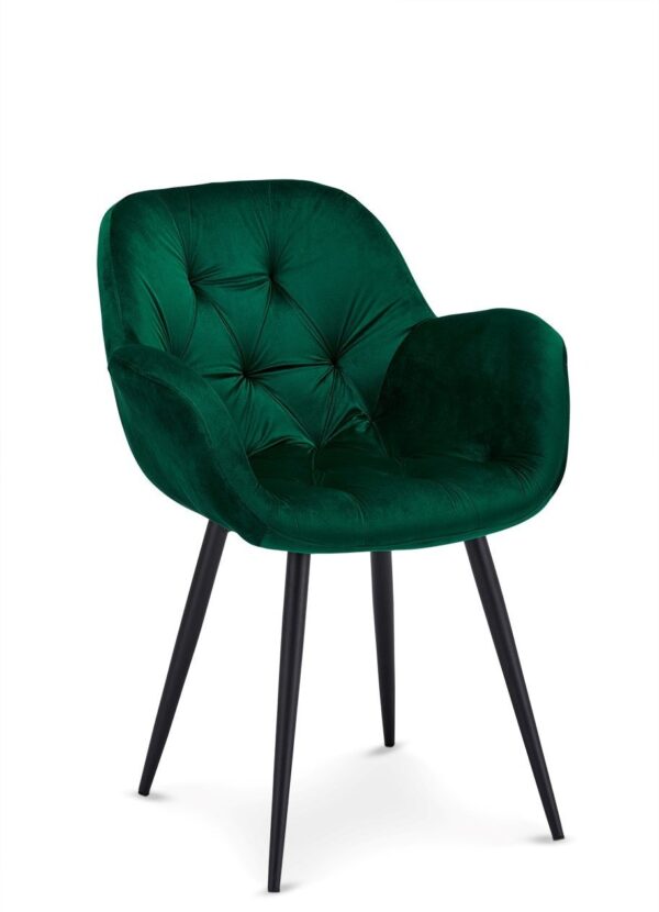 Gifford, Spisebordsstol med armlæn by Raymond & Hallmark (H: 88 cm. B: 66 cm. L: 64 cm., Grøn)