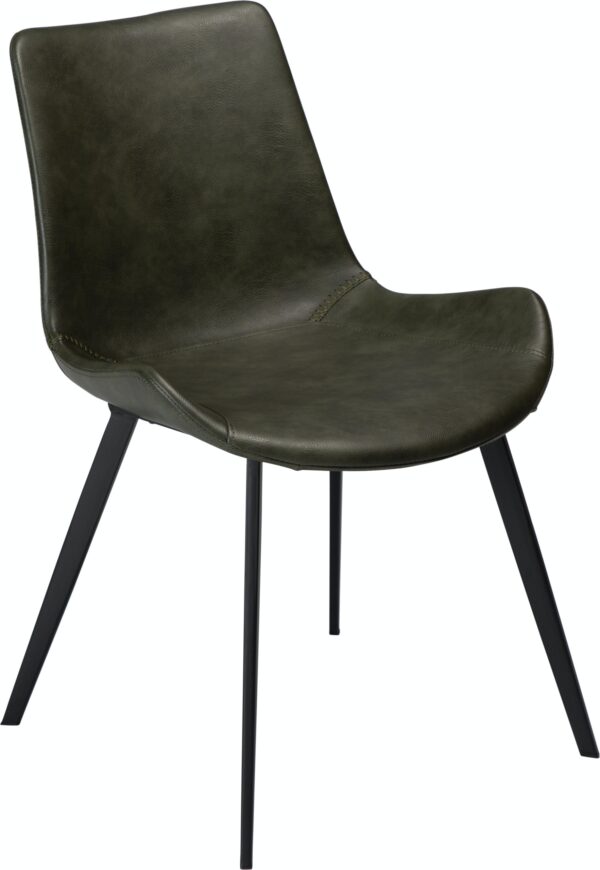 Hype, Spisebordsstol, Kunstlæder by DAN-FORM Denmark (H: 80 cm. B: 52 cm., Grøn/Sort)