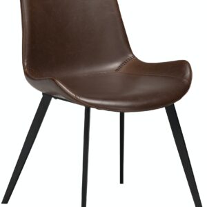 Hype, Spisebordsstol, Kunstlæder by DAN-FORM Denmark (H: 80 cm. B: 52 cm., Mørkebrun/Sort)