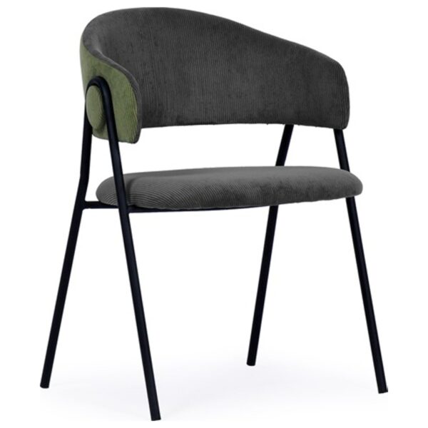 Lina, Spisebordsstol med rund ryg by House of Sander (H: 78 cm. B: 53 cm. L: 60 cm., Mørkegrå)