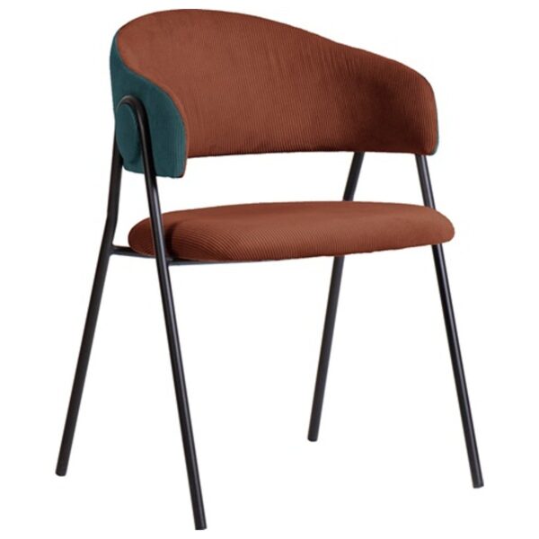 Lina, Spisebordsstol med rund ryg by House of Sander (H: 78 cm. B: 53 cm. L: 60 cm., Rust)