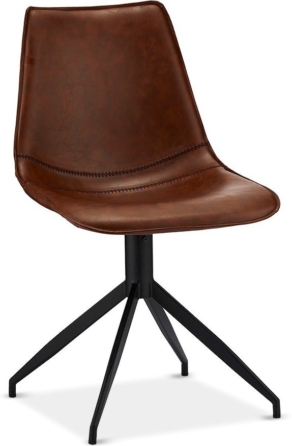 Montrose, Spisebordsstol, PU-læder by Raymond & Hallmark (H: 84 cm. x B: 47 cm. x L: 55 cm., Brun)