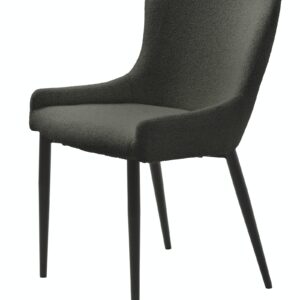 Ontario, Spisebordsstol, bouclé by Unique Furniture (H: 82 cm. x B: 52 cm. x L: 60 cm., Mørkegrå)