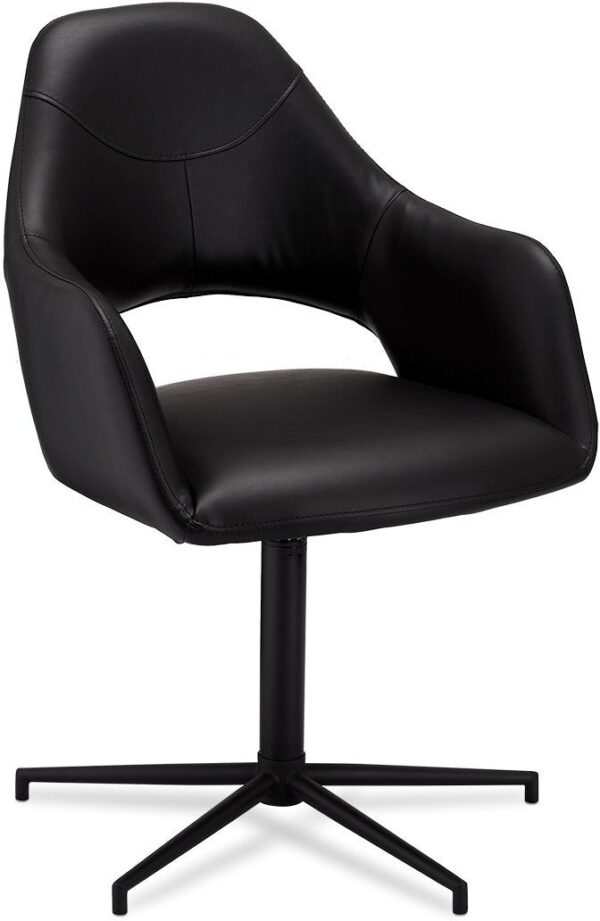 Pinmore, Spisebordsstol med armlæn, PU læder by Raymond & Hallmark (H: 89 cm. B: 59 cm. L: 64 cm., Sort)