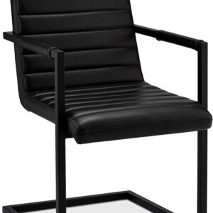 Prior, Spisebordsstol med armlæn, PU-læder by Raymond & Hallmark (H: 93 cm. B: 53 cm. L: 66 cm., Sort)