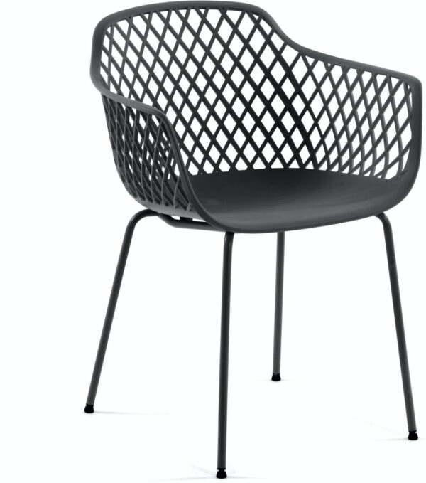 Quinn, Spisebordsstol til udendørs- og indendørsbrug by LaForma (H: 80 cm. B: 60 cm. L: 55 cm., Grå)