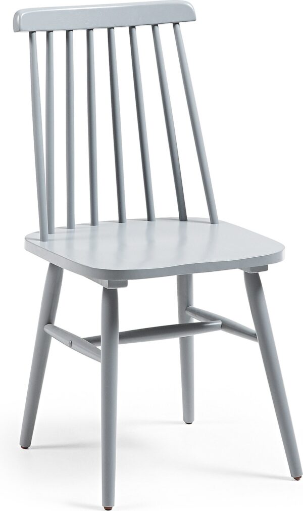 Tressia, Spisebordsstol, solidt træ by LaForma (H: 89 cm. B: 43 cm. L: 49 cm., Grå)