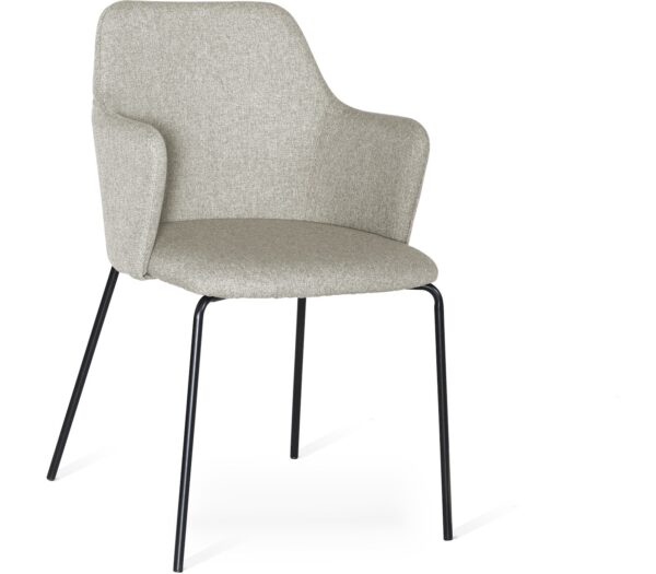 URBAN, Spisebordsstol, Stof, Metal by Torkelson (H: 91 cm. x B: 43 cm. x L: 60 cm., Beige/sort)