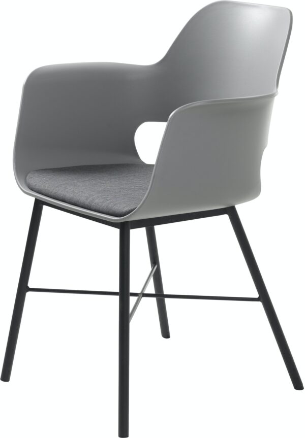 Whistler, Spisebordsstol med armlæn by Unique Furniture (H: 83 cm. x B: 59 cm. x L: 57 cm., Grå)