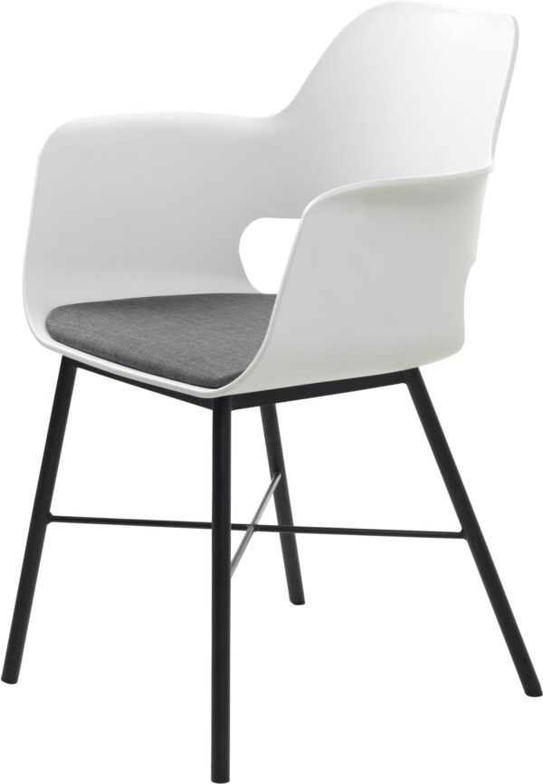 Whistler, Spisebordsstol med armlæn by Unique Furniture (H: 83 cm. x B: 59 cm. x L: 57 cm., Hvid)
