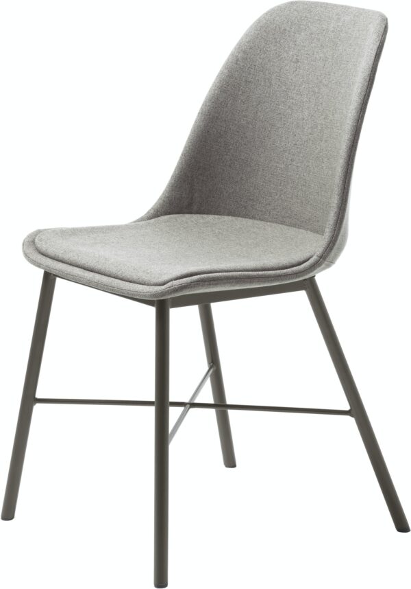 Whistler, Spisebordsstol med stofpude by Unique Furniture (H: 83 cm. x B: 47 cm. x L: 54 cm., Lysegrå)