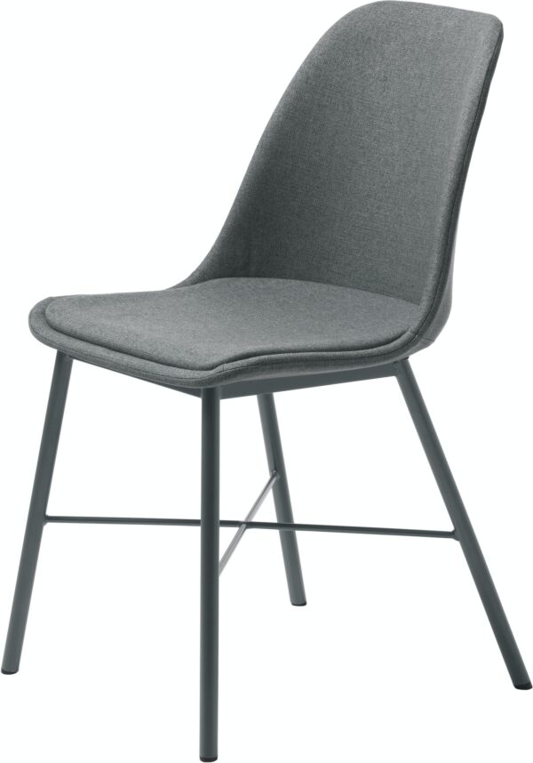Whistler, Spisebordsstol med stofpude by Unique Furniture (H: 83 cm. x B: 47 cm. x L: 54 cm., Mørkegrå)