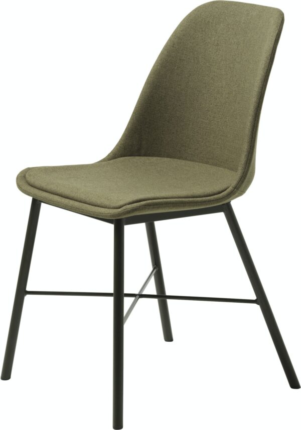 Whistler, Spisebordsstol med stofpude by Unique Furniture (H: 83 cm. x B: 47 cm. x L: 54 cm., Olivegrøn)