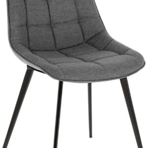 Adam, Spisebordsstol by LaForma (H: 82 cm. B: 51 cm. L: 59 cm., Grå/Sort)