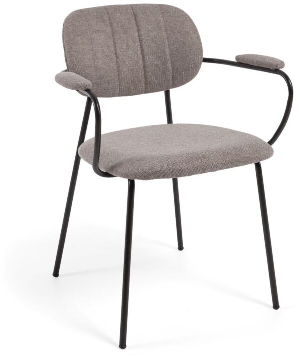 Auxtina, Spisebordsstol, moderne, nordisk, stof by LaForma (H: 78 cm. x B: 60 cm. x L: 54 cm., Brun)
