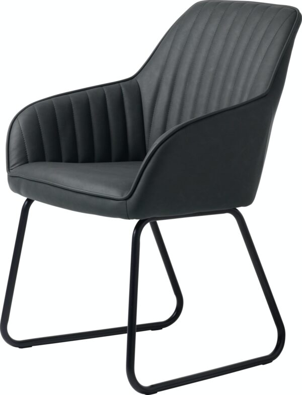 Brooks, Spisebordsstol, Kunstlæder by Unique Furniture (H: 84 cm. x B: 58 cm. x L: 59 cm., Grå)