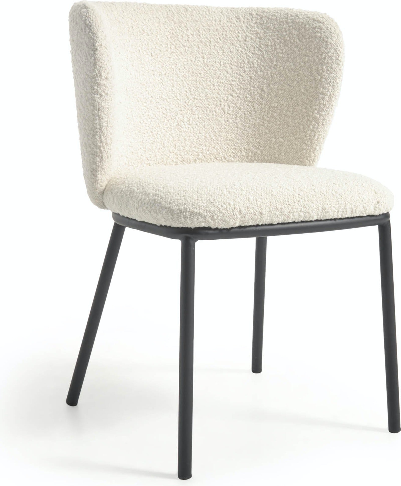 Ciselia, Spisebordsstol, moderne, nordisk, stof by LaForma (H: 75 cm. x B: 55 cm. x L: 52 cm., Hvid)