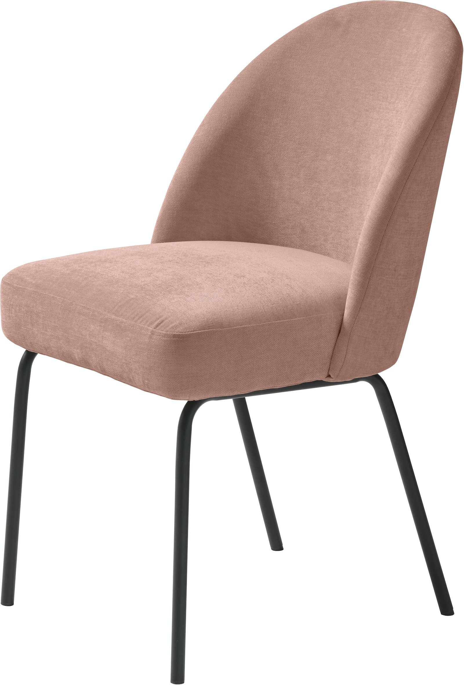 Creston, Spisebordsstol, stof by Unique Furniture (H: 83,5 cm. x B: 48,5 cm. x L: 57 cm., Lyserød)