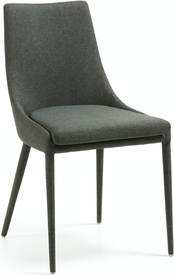 Davi, Spisebordsstol, moderne, nordisk, stof by LaForma (H: 87 cm. B: 51 cm. L: 60 cm., Mørkegrå)