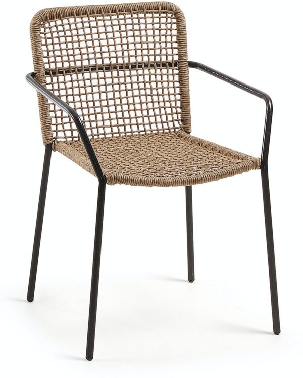 Ellen, Udendørs spisebordsstol by LaForma (H: 80 cm. B: 56 cm. L: 60 cm., Brun/Sort)