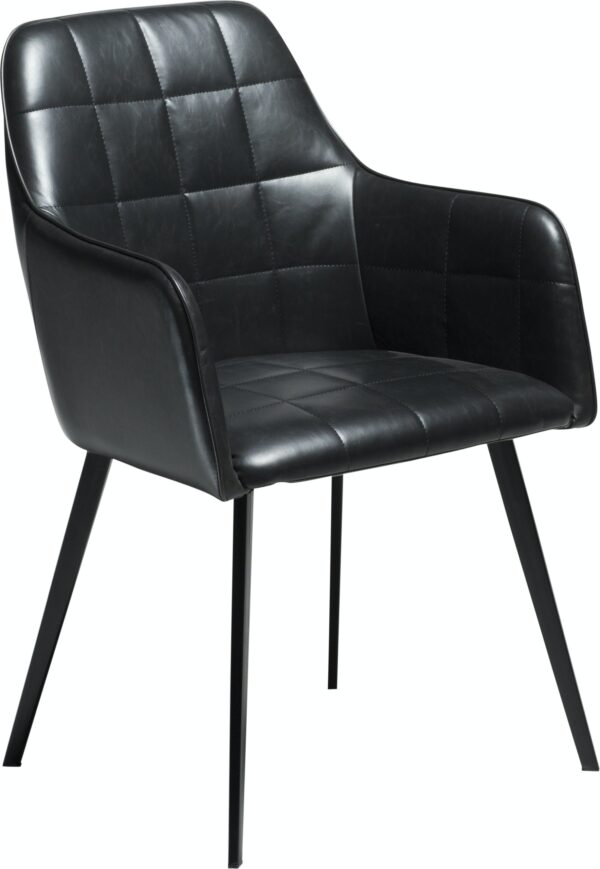 Embrace, Spisebordsstol med armlæn, Kunstlæder by DAN-FORM Denmark (H: 84 cm. B: 55 cm., Blå/Sort)