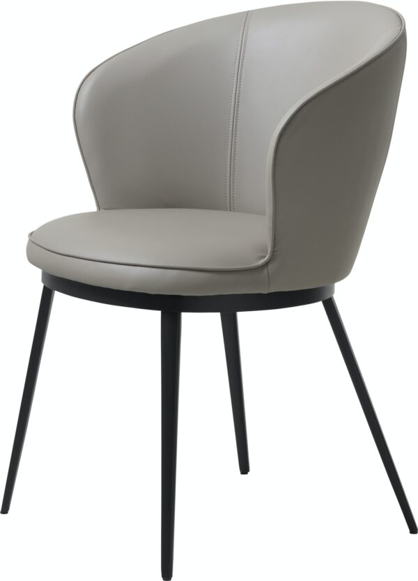 Gain, Spisebordsstol med armlæn, Læder by Unique Furniture (H: 82 cm. x B: 60,5 cm. x L: 59,5 cm., Taupe)