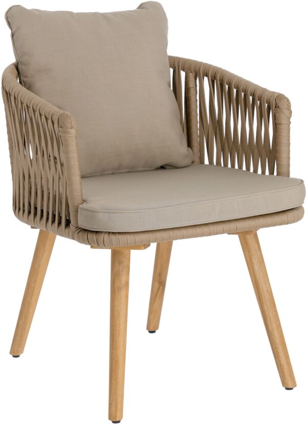 Hemilce, Udendørs spisebordsstol by LaForma (H: 73 cm. B: 55 cm. L: 58 cm., Beige)