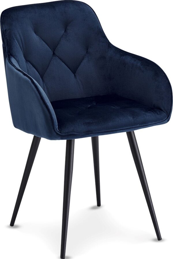 Hopton, Spisebordsstol med armlæn, Stof by Raymond & Hallmark (H: 85 cm. x B: 59 cm. x D: 62 cm., Blå)