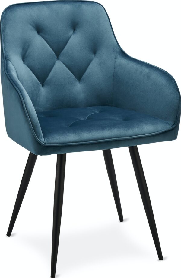 Hopton, Spisebordsstol med armlæn, Stof by Raymond & Hallmark (H: 85 cm. x B: 59 cm. x D: 62 cm., Blå)