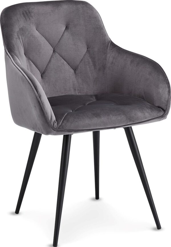 Hopton, Spisebordsstol med armlæn, Stof by Raymond & Hallmark (H: 85 cm. x B: 59 cm. x D: 62 cm., Grå)