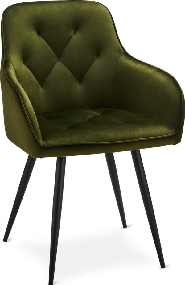 Hopton, Spisebordsstol med armlæn, Stof by Raymond & Hallmark (H: 85 cm. x B: 59 cm. x D: 62 cm., Grøn)