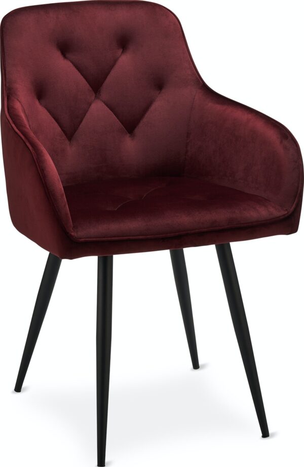 Hopton, Spisebordsstol med armlæn, Stof by Raymond & Hallmark (H: 85 cm. x B: 59 cm. x D: 62 cm., Lilla)