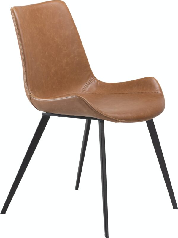 Hype, Spisebordsstol, Kunstlæder by DAN-FORM Denmark (H: 80 cm. B: 52 cm., Brun/Sort)