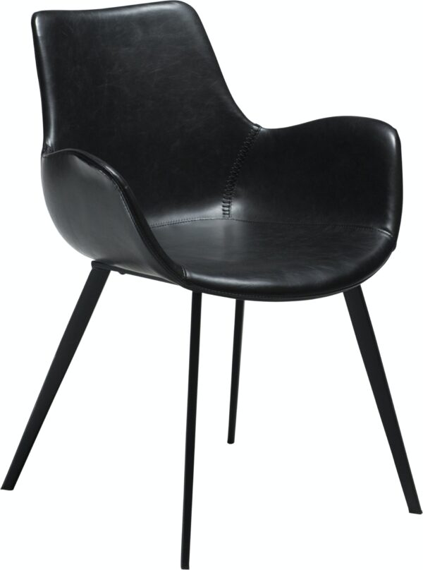 Hype, Spisebordsstol med armlæn, Kunstlæder by DAN-FORM Denmark (H: 80 cm. B: 62 cm., Sort)