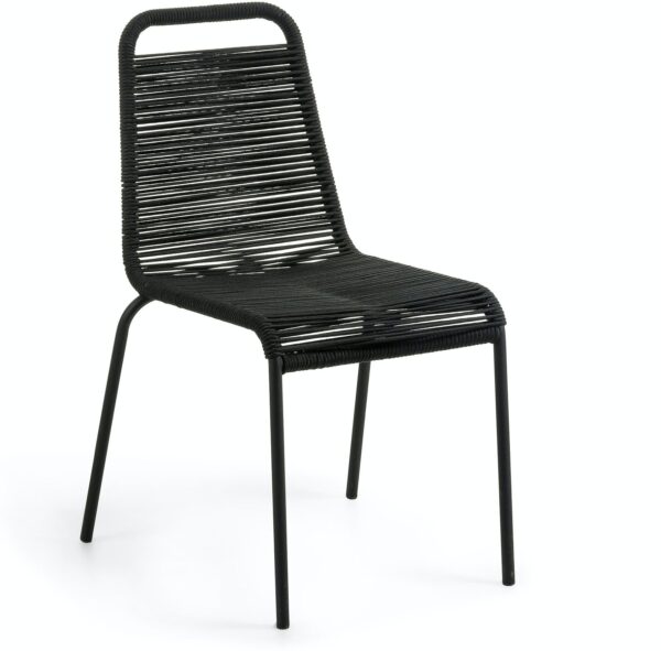 Lambton, Udendørs spisebordsstol by LaForma (H: 84 cm. B: 49 cm. L: 59 cm., Sort)