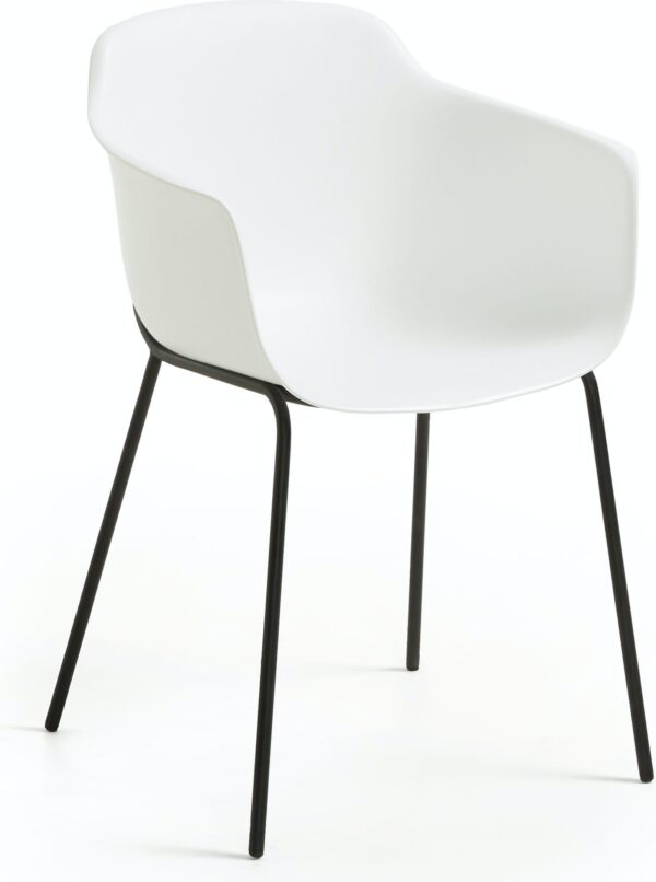 Maruto, Spisebordsstol, moderne, nordisk, plast by LaForma (H: 81 cm. B: 56 cm. L: 53 cm., Hvid sort)