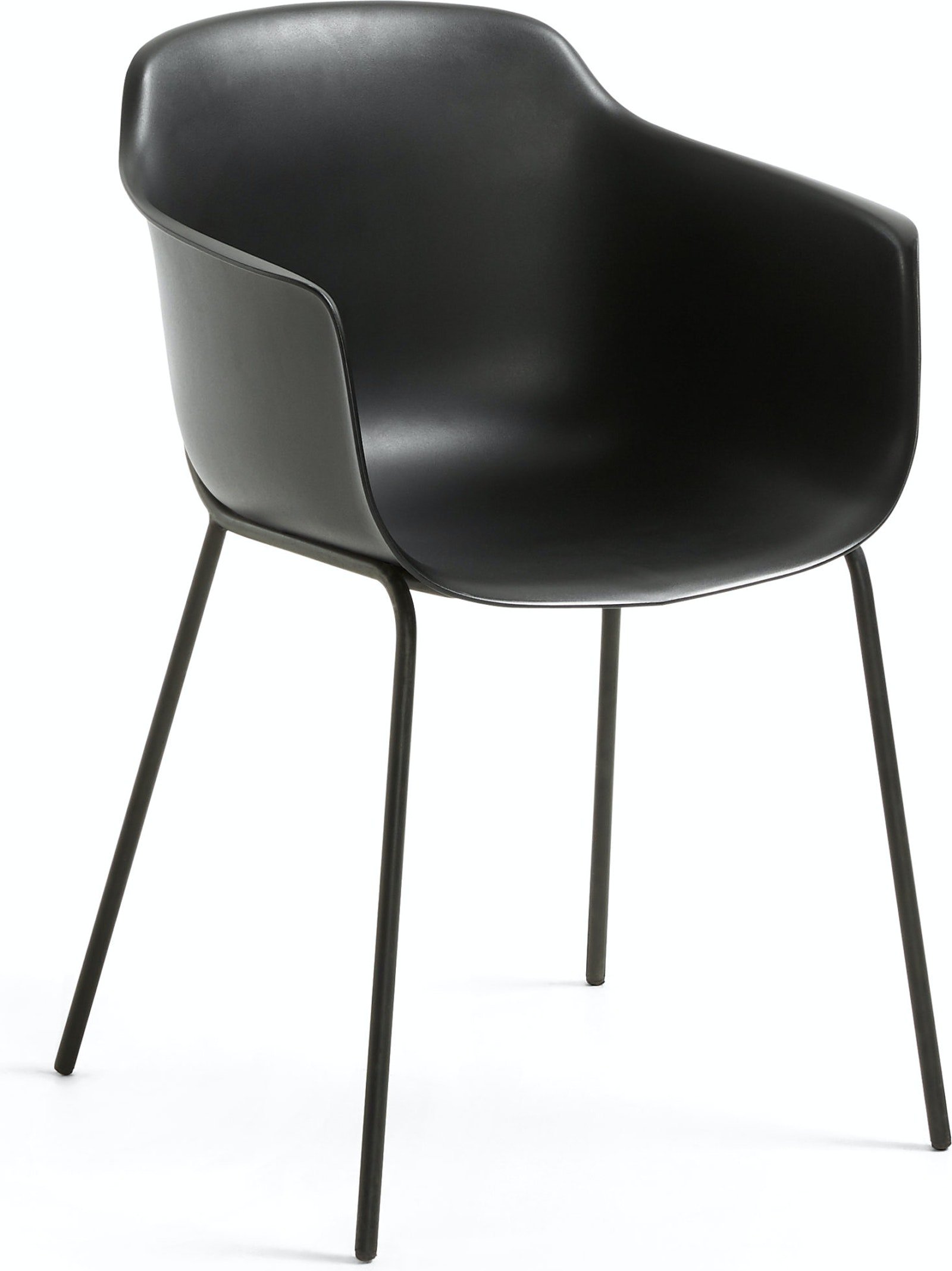 Maruto, Spisebordsstol, moderne, nordisk, plast by LaForma (H: 81 cm. B: 56 cm. L: 53 cm., Sort)