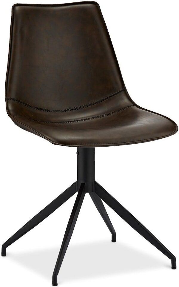 Montrose, Spisebordsstol, PU-læder by Raymond & Hallmark (H: 84 cm. x B: 47 cm. x L: 55 cm., Mørkebrun)