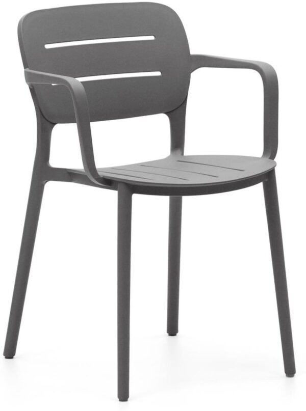 Morella, Spisebordsstole, moderne, nordisk, plast by Laforma (H: 79 cm. x B: 53 cm. x L: 53 cm., Grå)