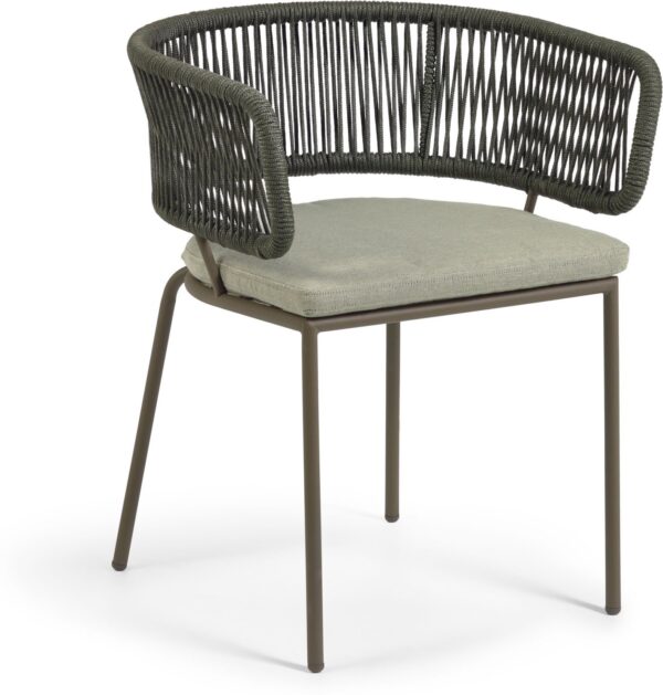 Nadin, Udendørs spisebordsstol by LaForma (H: 73 cm. x B: 58 cm. x L: 55 cm., Grøn)