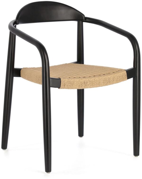 Nina, Spisebordsstol, Massiv træ by LaForma (H: 78 cm. x B: 56 cm. x L: 50 cm., Sort)
