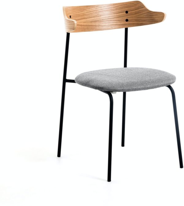 Olympia, Spisebordsstol by LaForma (H: 75 cm. B: 52 cm. L: 49 cm., Natur/Grå/Sort)