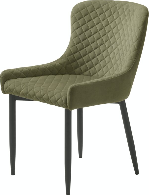 Ottowa, Spisebordsstol, Olivengrøn, Fløjl by Unique Furniture (H: 82 cm. x B: 53 cm. x D: 62 cm., Olivengrøn)
