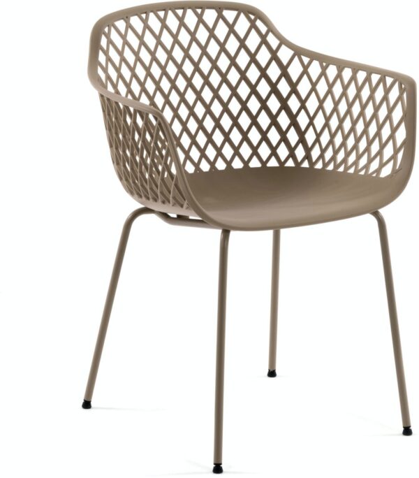 Quinn, Spisebordsstol til udendørs- og indendørsbrug by LaForma (H: 80 cm. B: 60 cm. L: 55 cm., Brun)